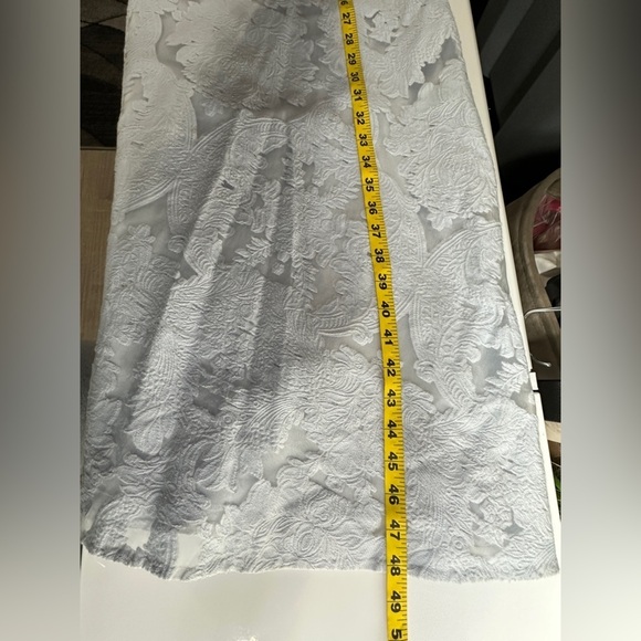 Ted Baker London Roshi Burnout Jacquard Midi Dress Sleeveless Blue Sz 0 - Picture 12 of 14